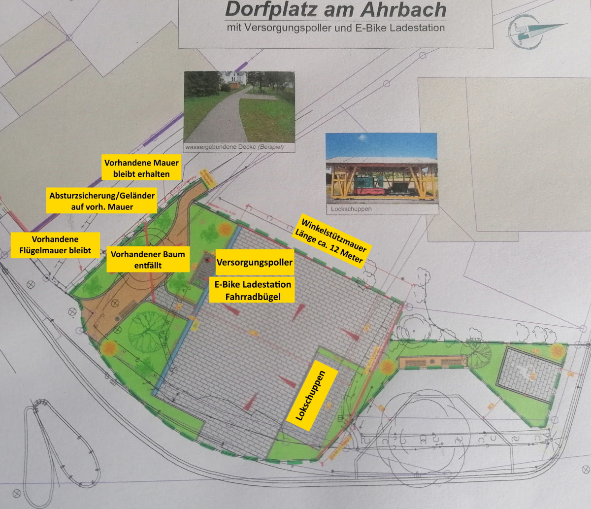 Neugestaltung Dorfplatz am Ahrbach
